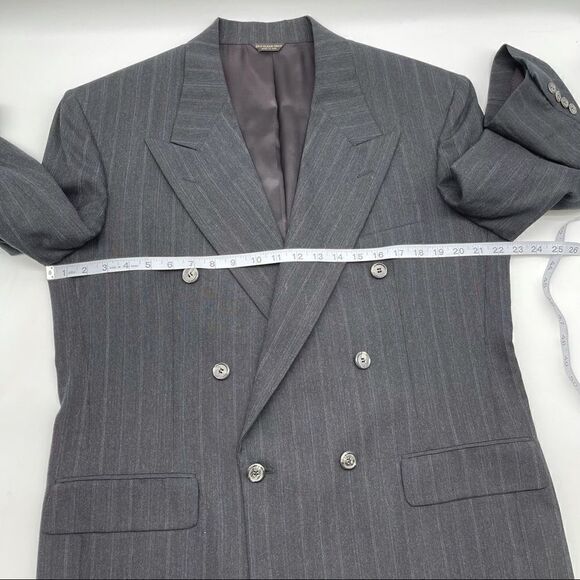P.B.M. Select x Dillard's Gray Fine Stripe Suit - Picture 6 of 12